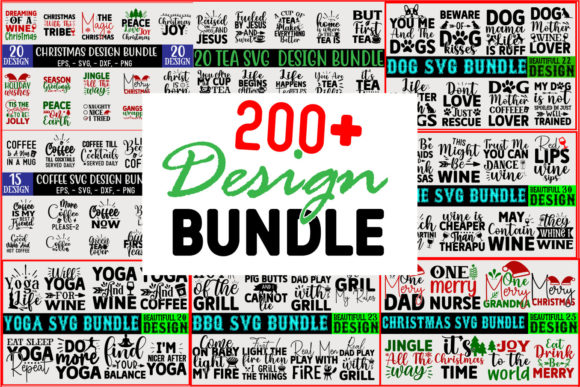 200 Mega SVG T Shirt Design Bundle
