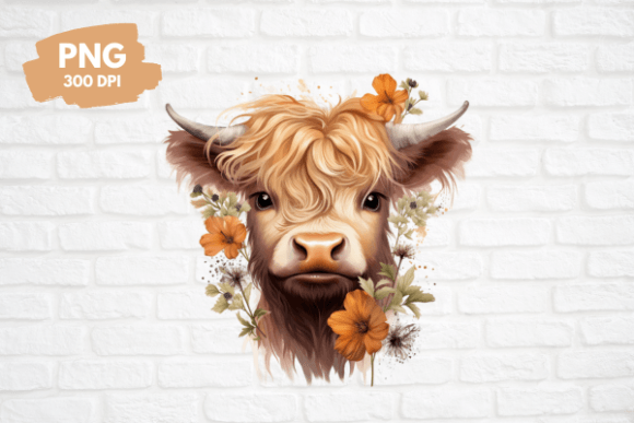 Baby Highland Cow Graphics for T-Shirt Designs