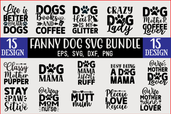 DOG SVG T Shirt Design Bundle