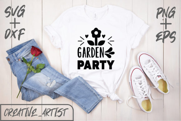 Garden Party Graphics for T-Shirt Designs