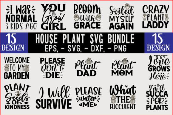 House Plant SVG Bundle: Graphics & Crafts for Makers