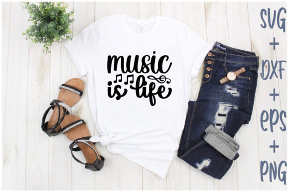 Music is Life: Graphics for T-Shirt Designs