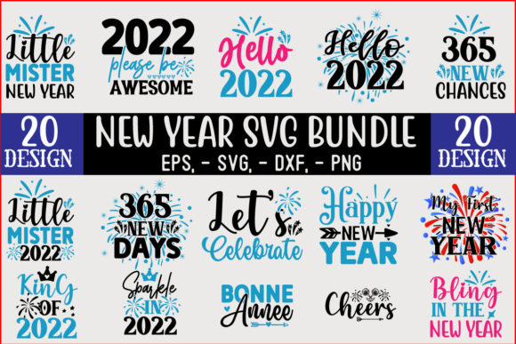 New Year SVG T Shirt Design Bundle